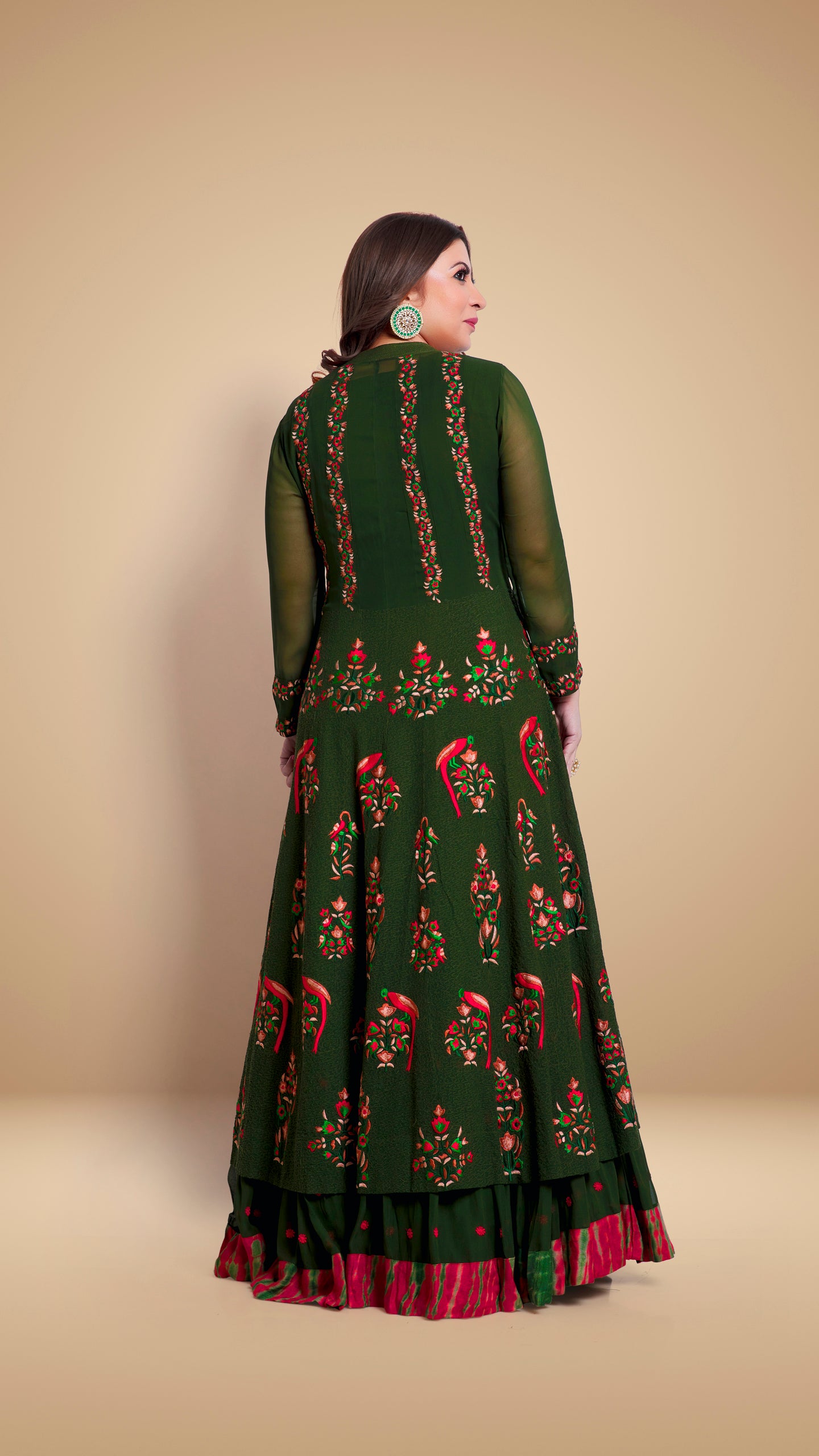 Dark Green Designer Dress